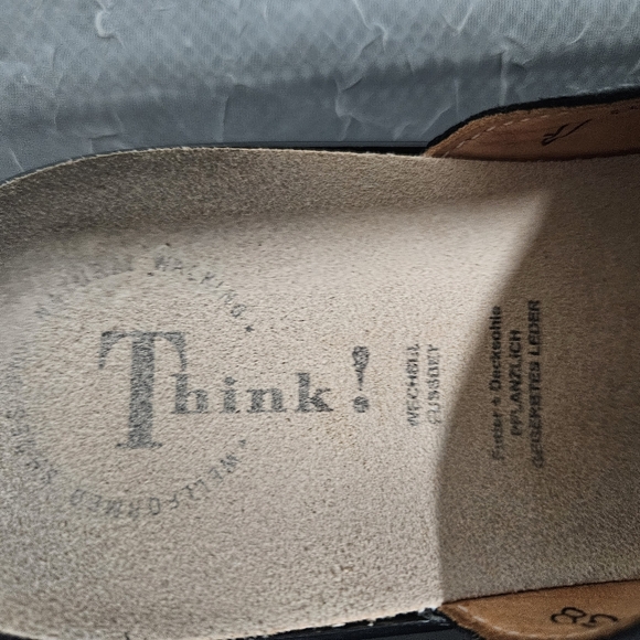 Black Leather Think Shoes (7.5) or (38) - Picture 5 of 5